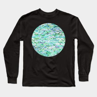 Marble Mosaic in Mint Quartz and Jade Long Sleeve T-Shirt
